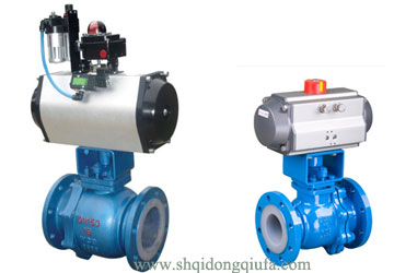 Q641F46氣動襯氟球閥