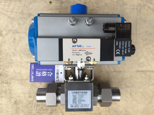 氣動(dòng)高壓卡套焊接球閥