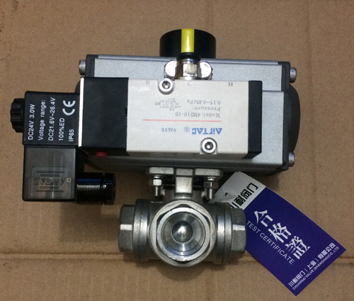 內螺紋氣動三通球閥